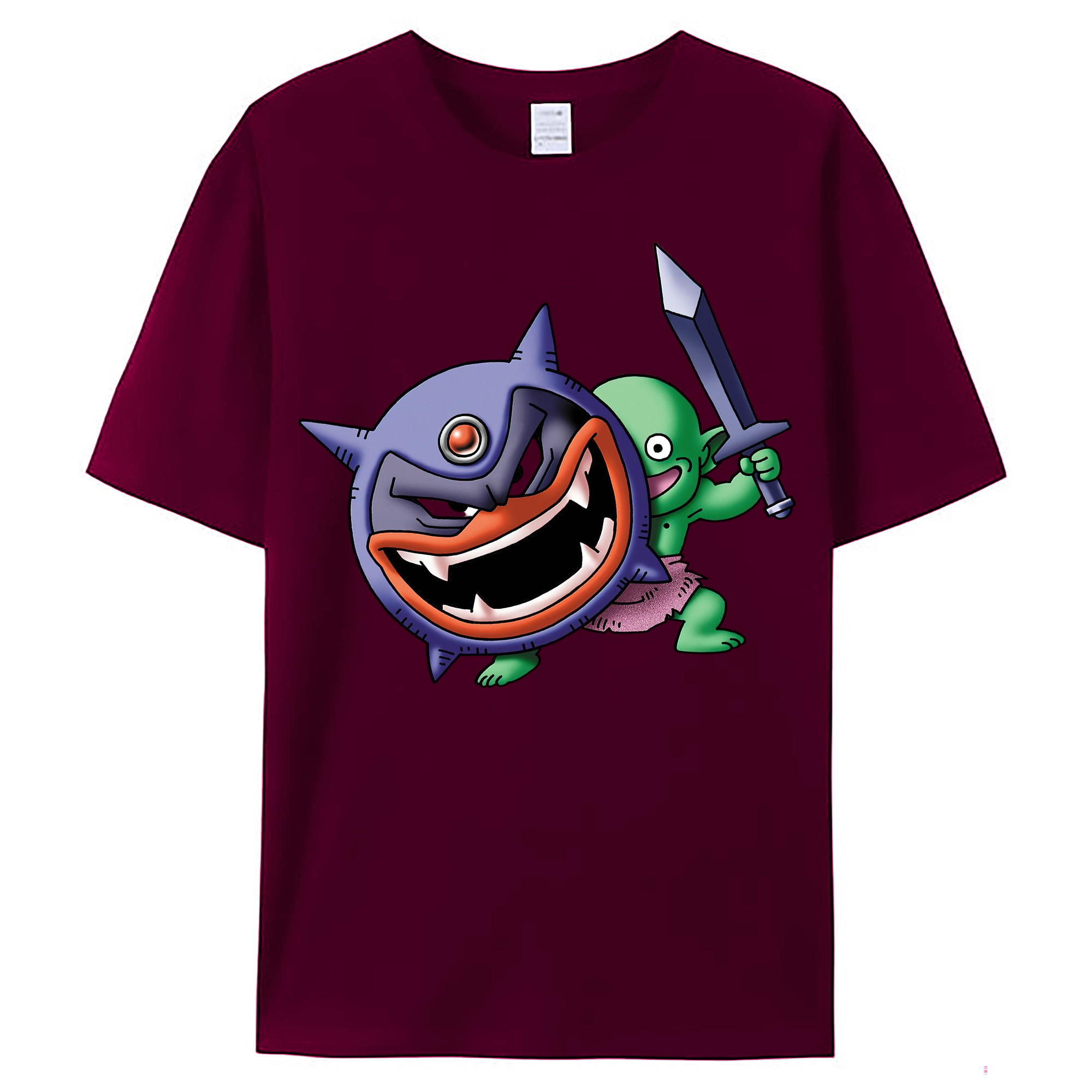 （画像用） ドラゴンクエスト Doragon Kuesuto Dragon Quest レディースカジュアルプリントTシャツ（綿100％）